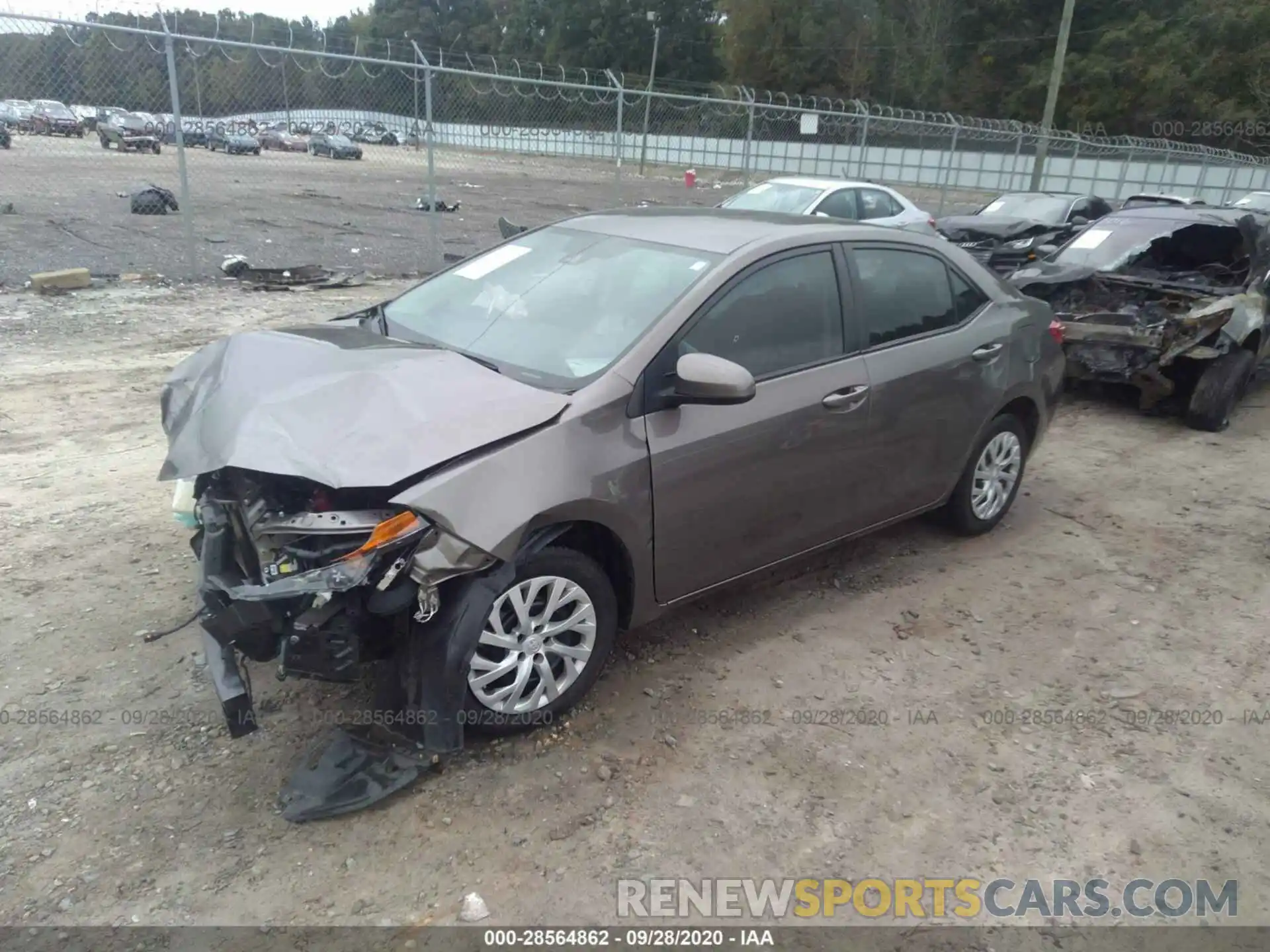 2 Photograph of a damaged car 5YFBURHE4KP948931 TOYOTA COROLLA 2019