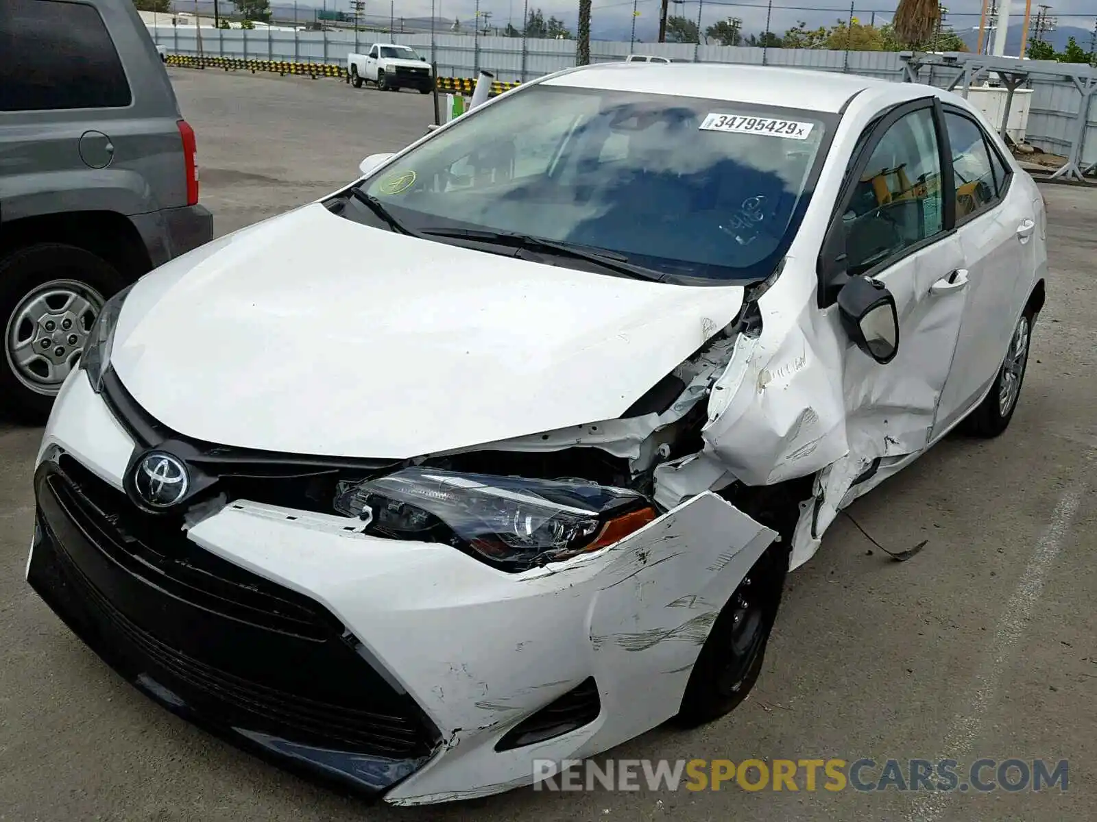 2 Photograph of a damaged car 5YFBURHE4KP949643 TOYOTA COROLLA 2019