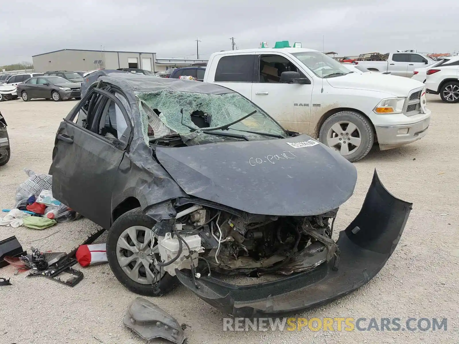 1 Photograph of a damaged car 5YFBURHE5KP856369 TOYOTA COROLLA 2019