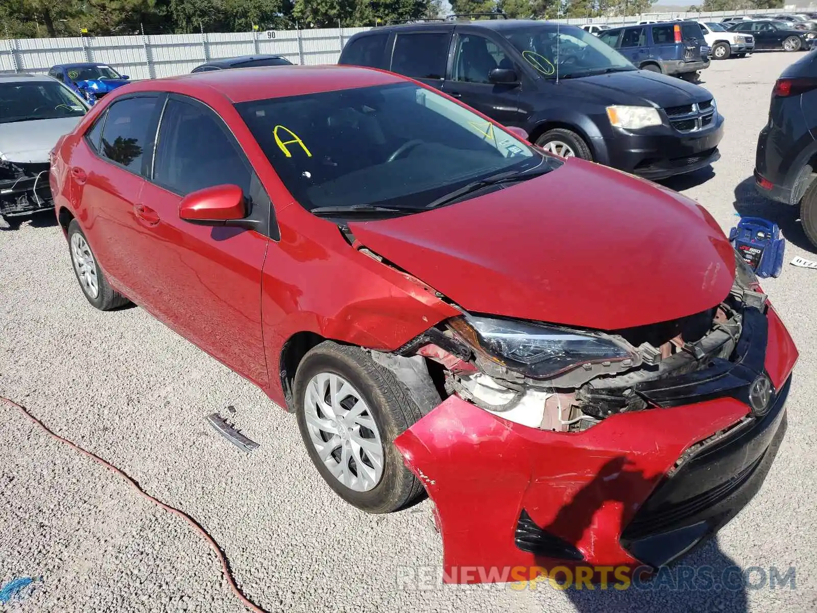 1 Photograph of a damaged car 5YFBURHE5KP857134 TOYOTA COROLLA 2019