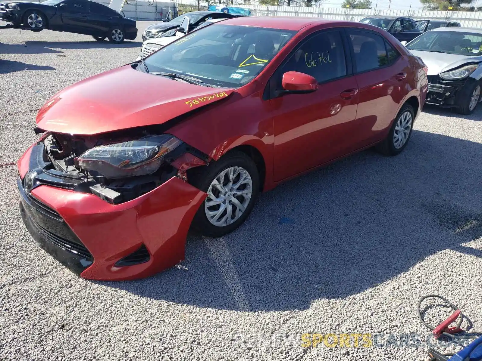 2 Photograph of a damaged car 5YFBURHE5KP857134 TOYOTA COROLLA 2019