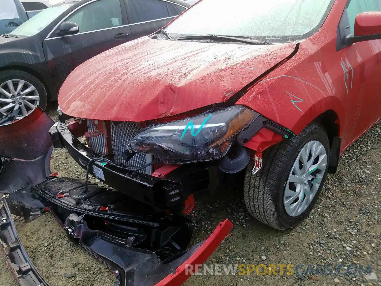 9 Photograph of a damaged car 5YFBURHE5KP857263 TOYOTA COROLLA 2019