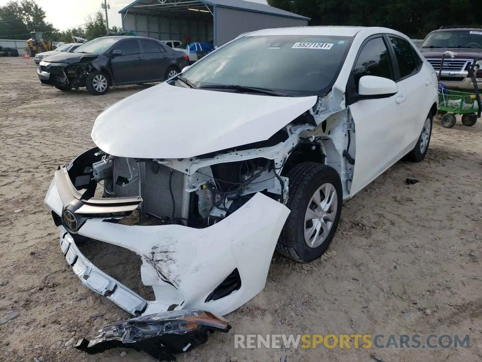 2 Photograph of a damaged car 5YFBURHE5KP858008 TOYOTA COROLLA 2019