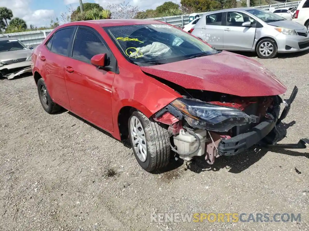 1 Photograph of a damaged car 5YFBURHE5KP858221 TOYOTA COROLLA 2019