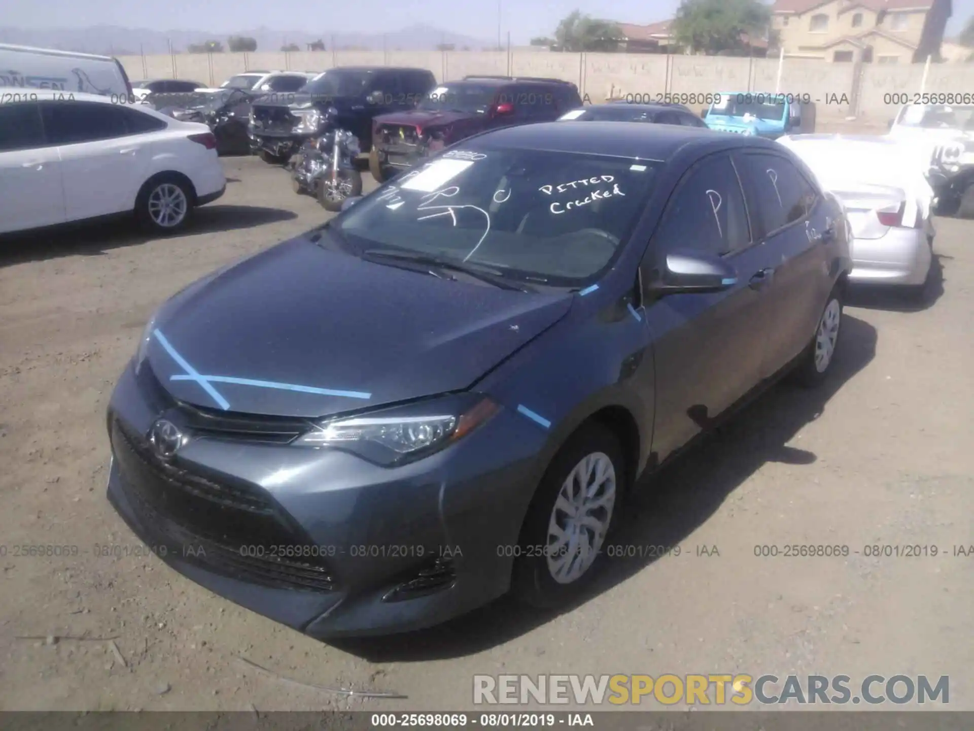 2 Photograph of a damaged car 5YFBURHE5KP858820 TOYOTA COROLLA 2019