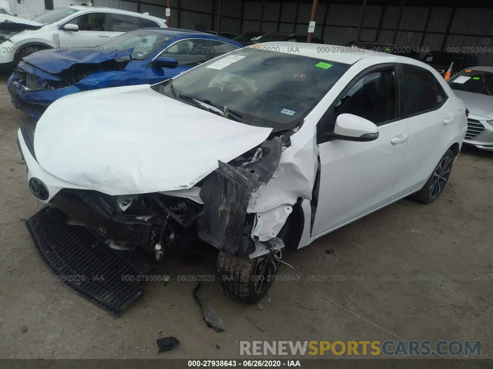 2 Photograph of a damaged car 5YFBURHE5KP859496 TOYOTA COROLLA 2019