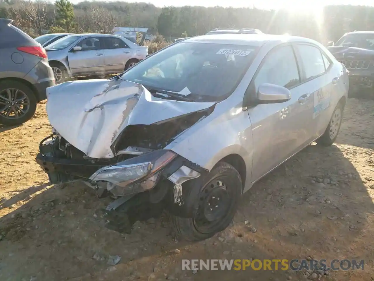 2 Photograph of a damaged car 5YFBURHE5KP861085 TOYOTA COROLLA 2019