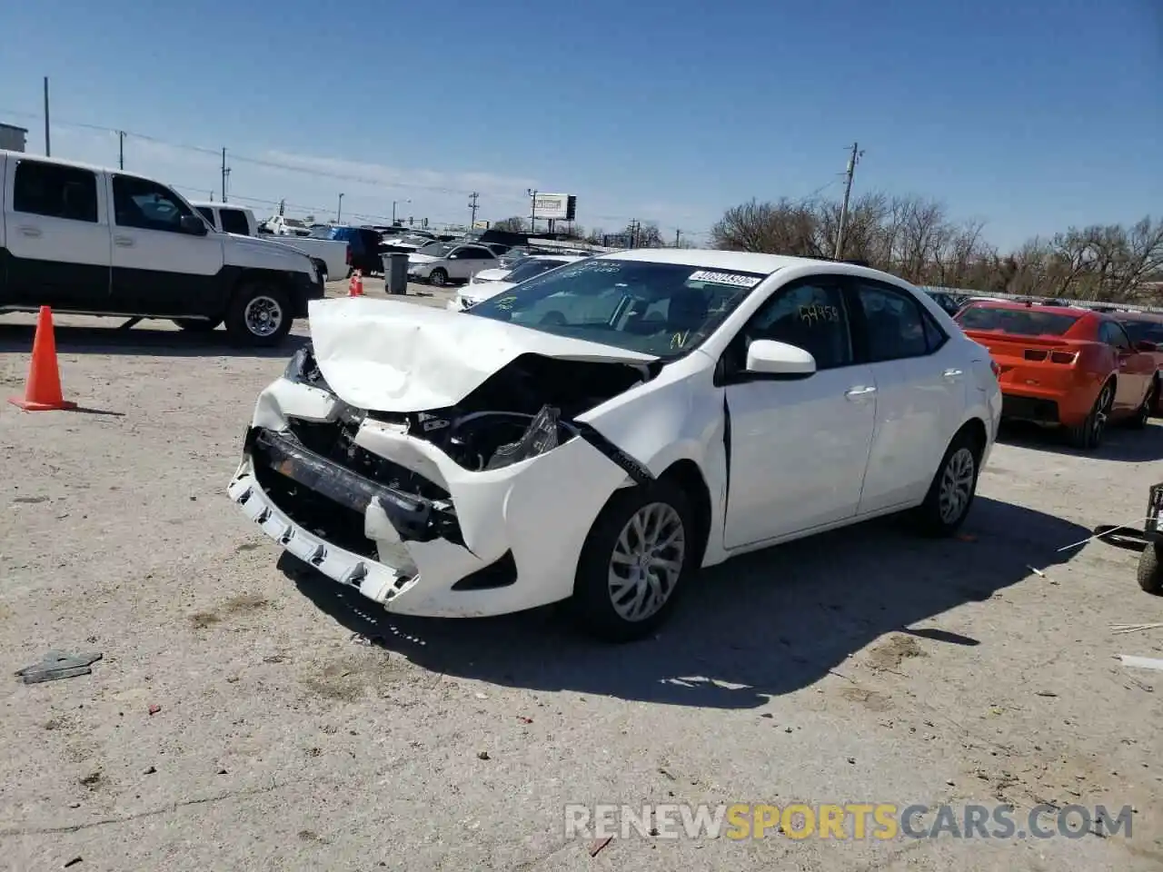 2 Photograph of a damaged car 5YFBURHE5KP863130 TOYOTA COROLLA 2019