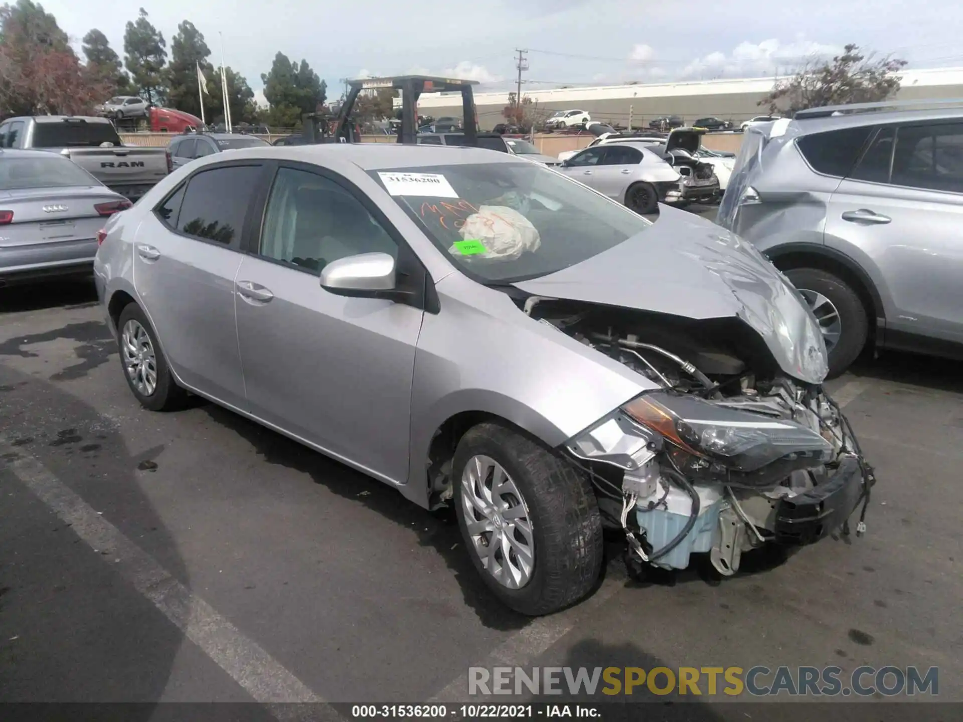 1 Photograph of a damaged car 5YFBURHE5KP863323 TOYOTA COROLLA 2019