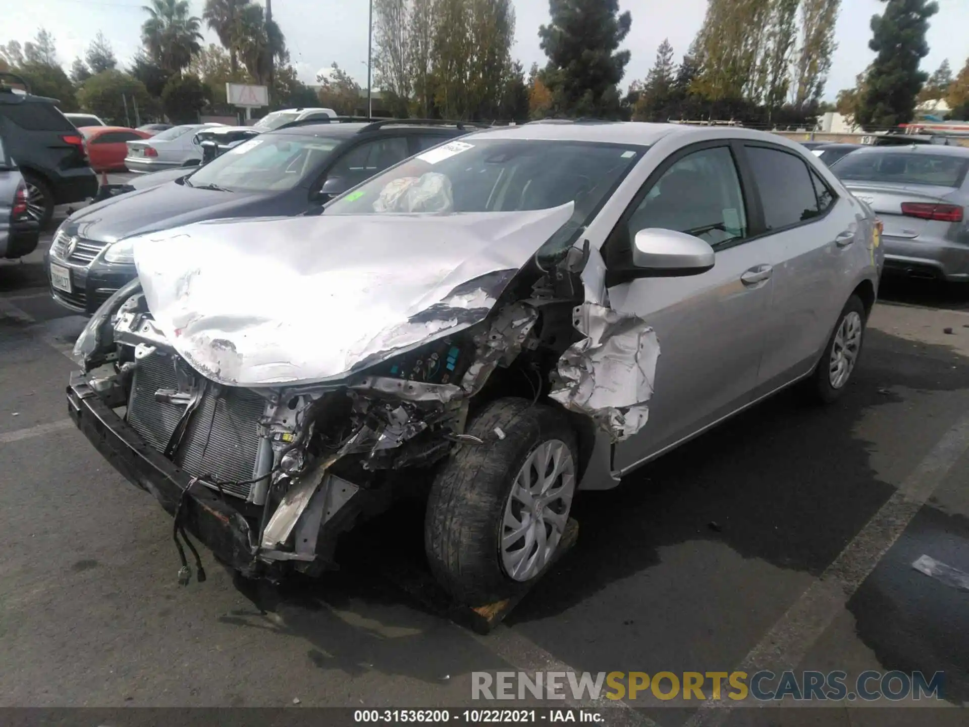 2 Photograph of a damaged car 5YFBURHE5KP863323 TOYOTA COROLLA 2019