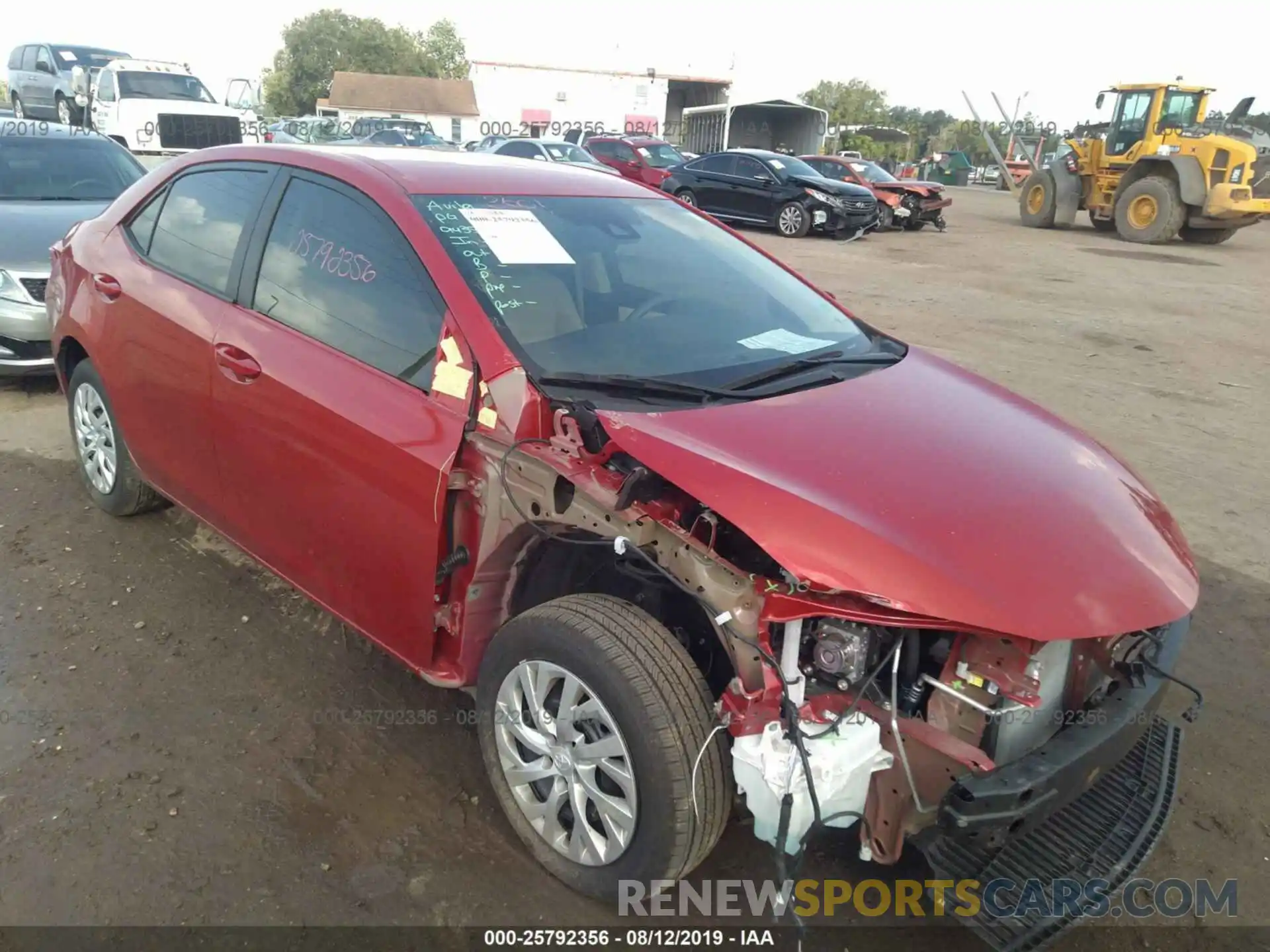 1 Photograph of a damaged car 5YFBURHE5KP865072 TOYOTA COROLLA 2019