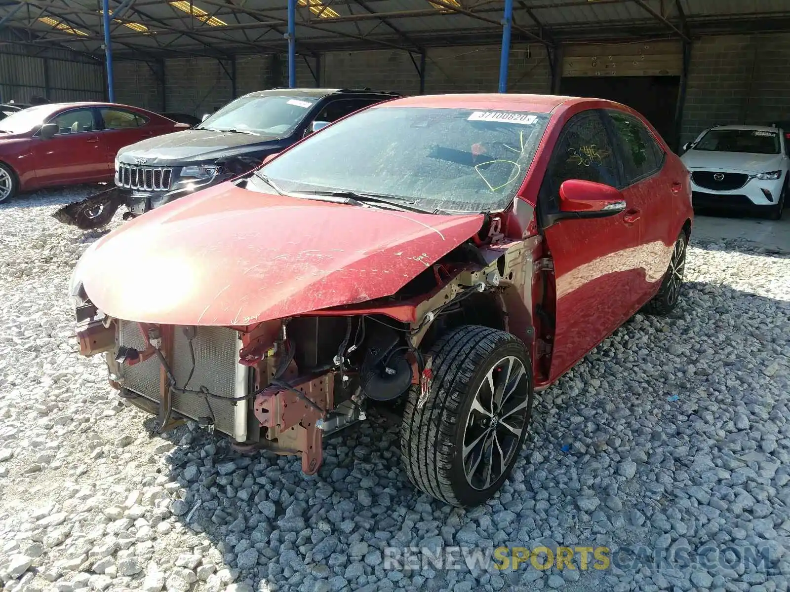 2 Photograph of a damaged car 5YFBURHE5KP866870 TOYOTA COROLLA 2019