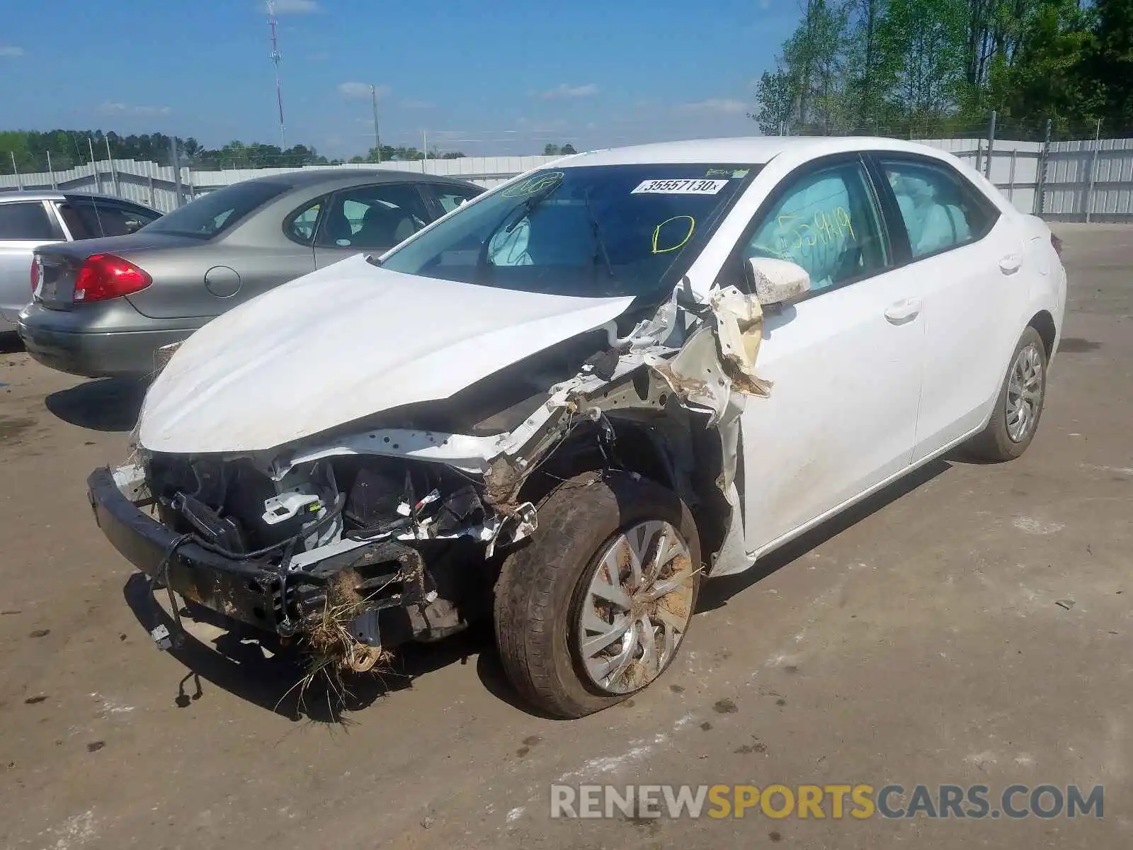 2 Photograph of a damaged car 5YFBURHE5KP870014 TOYOTA COROLLA 2019