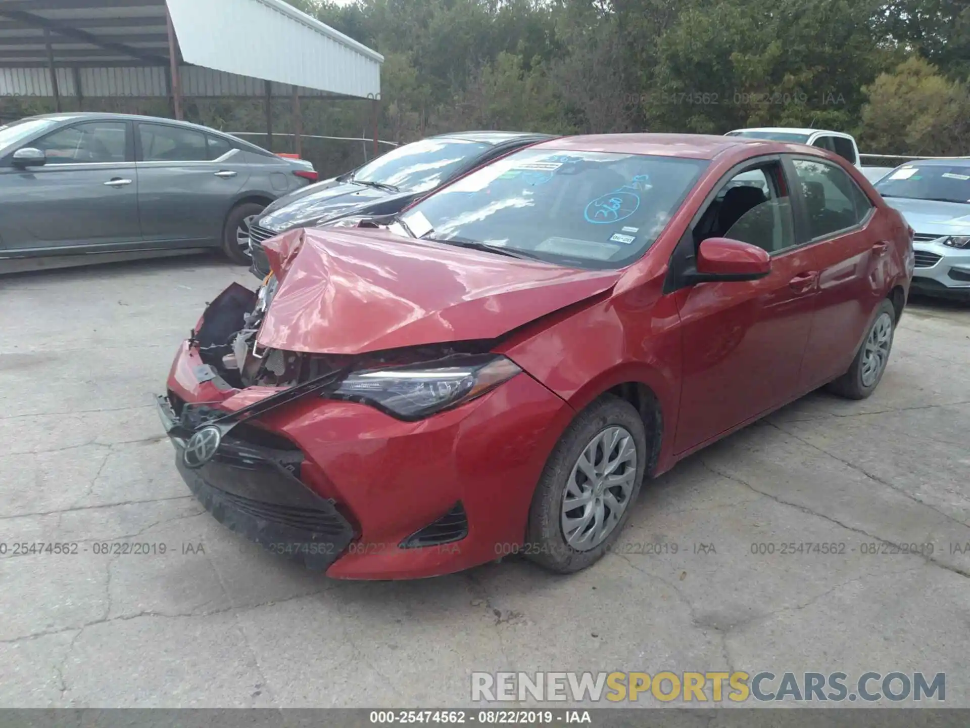 2 Photograph of a damaged car 5YFBURHE5KP870451 TOYOTA COROLLA 2019