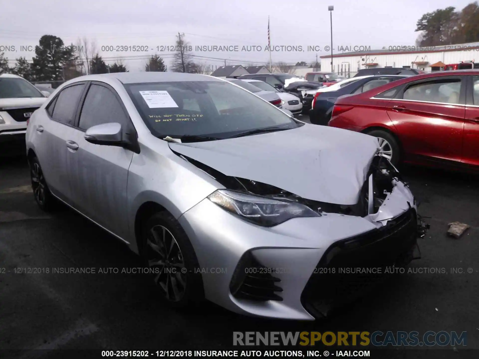 1 Photograph of a damaged car 5YFBURHE5KP870885 TOYOTA COROLLA 2019