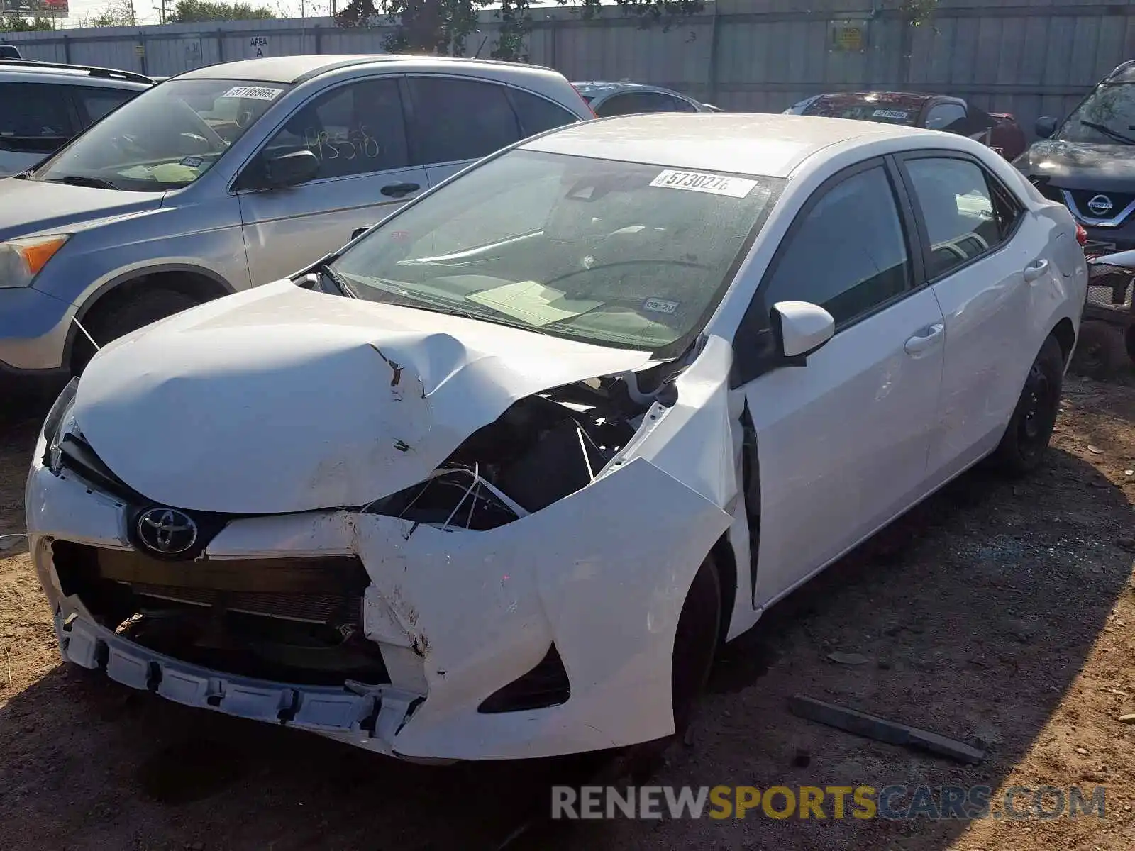 2 Photograph of a damaged car 5YFBURHE5KP872152 TOYOTA COROLLA 2019