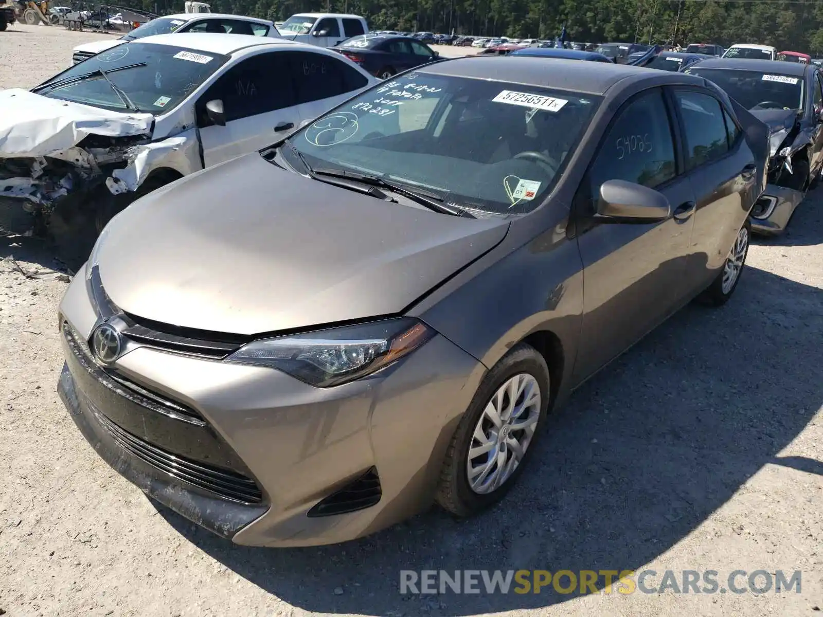 2 Photograph of a damaged car 5YFBURHE5KP872281 TOYOTA COROLLA 2019