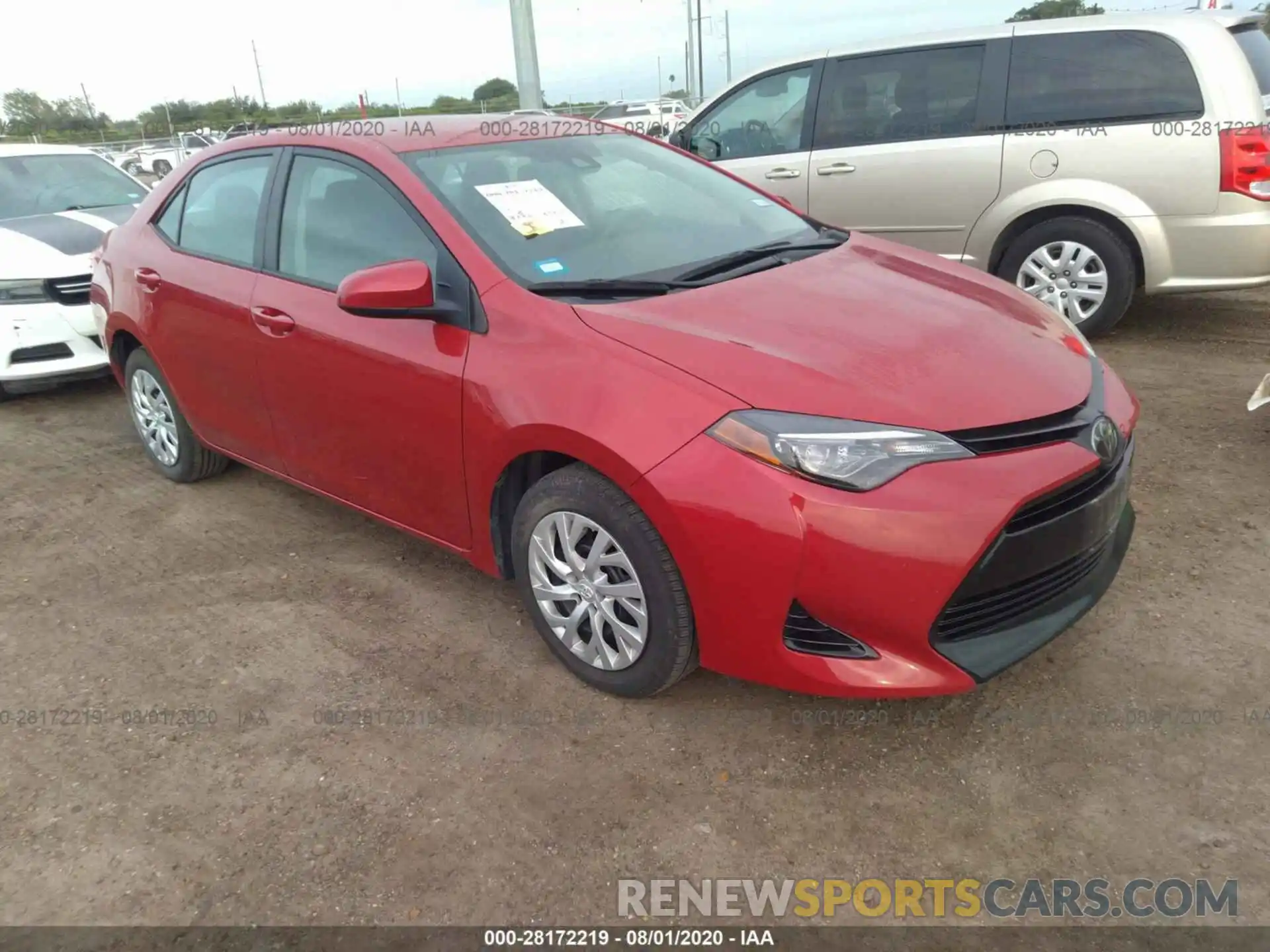 1 Photograph of a damaged car 5YFBURHE5KP872393 TOYOTA COROLLA 2019