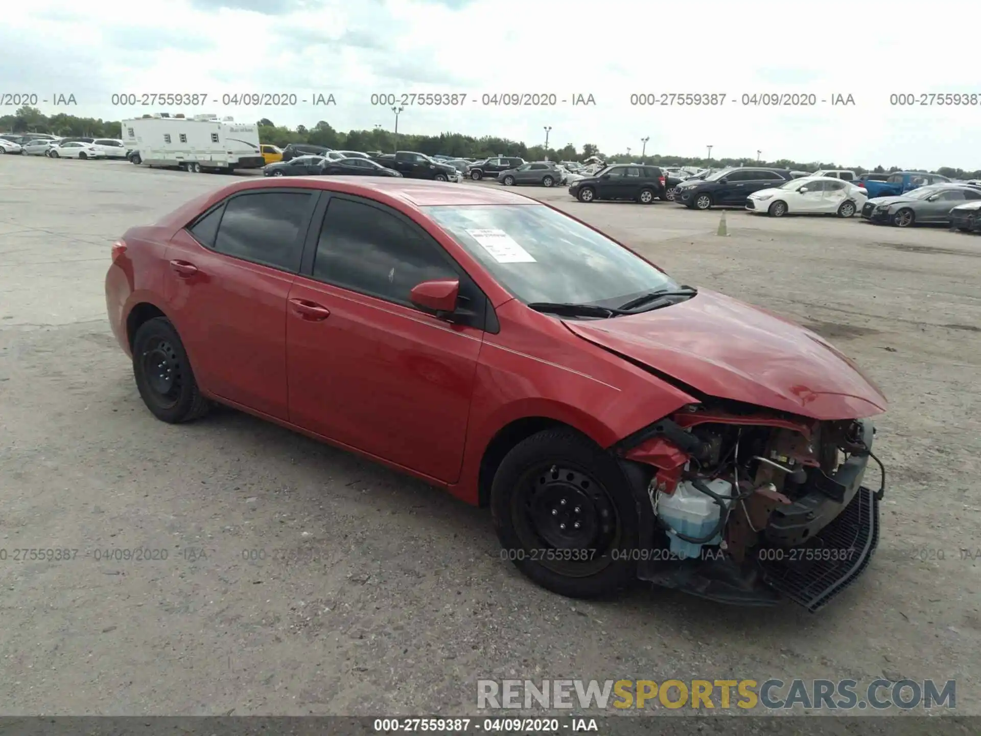 1 Photograph of a damaged car 5YFBURHE5KP872586 TOYOTA COROLLA 2019