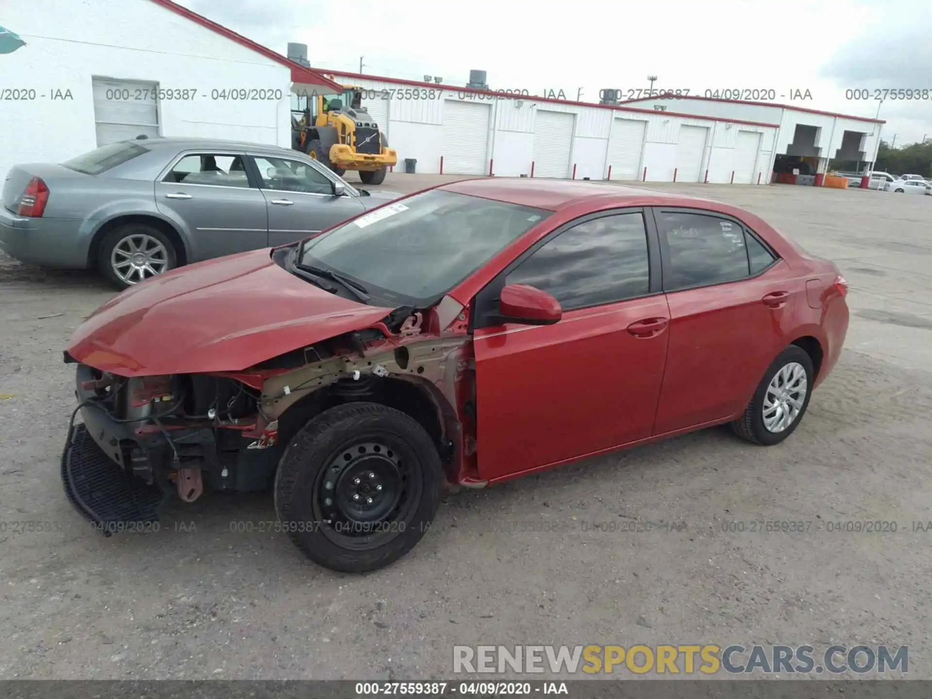 2 Photograph of a damaged car 5YFBURHE5KP872586 TOYOTA COROLLA 2019