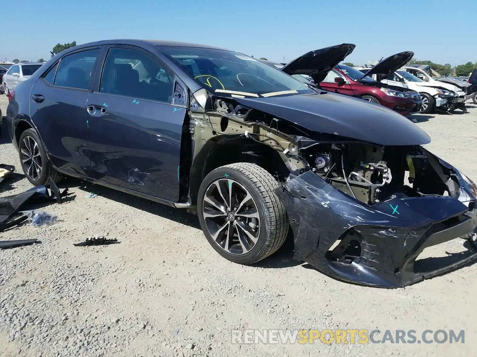 1 Photograph of a damaged car 5YFBURHE5KP872703 TOYOTA COROLLA 2019