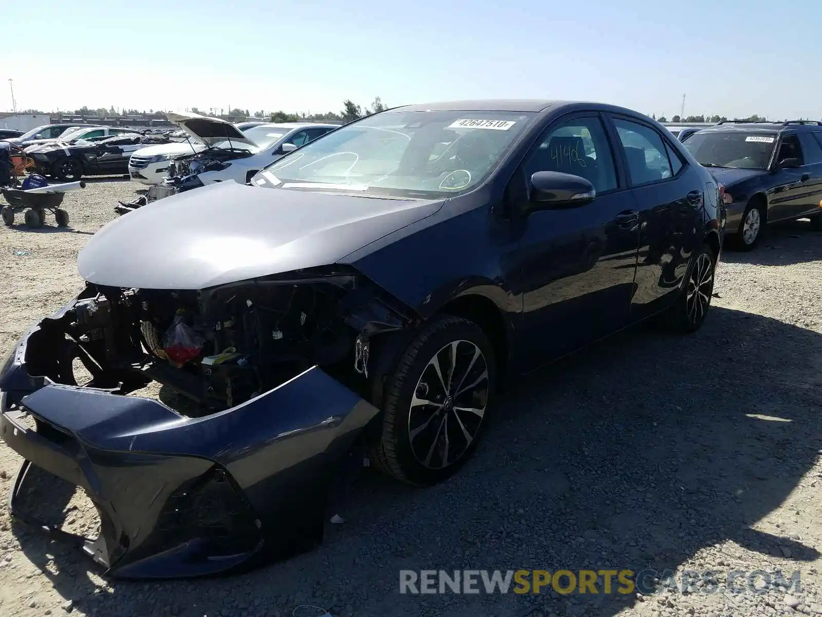 2 Photograph of a damaged car 5YFBURHE5KP872703 TOYOTA COROLLA 2019