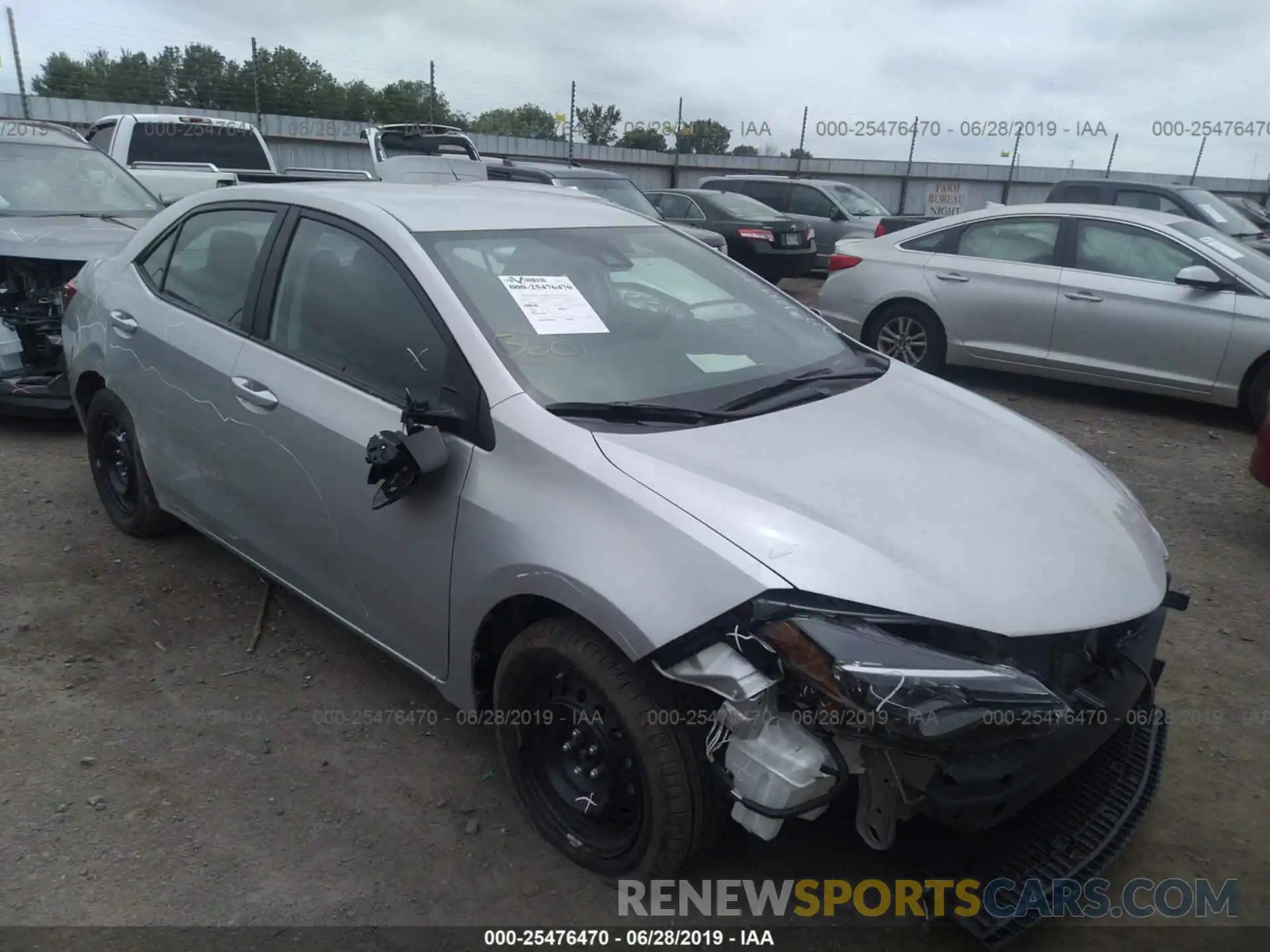 1 Photograph of a damaged car 5YFBURHE5KP873401 TOYOTA COROLLA 2019