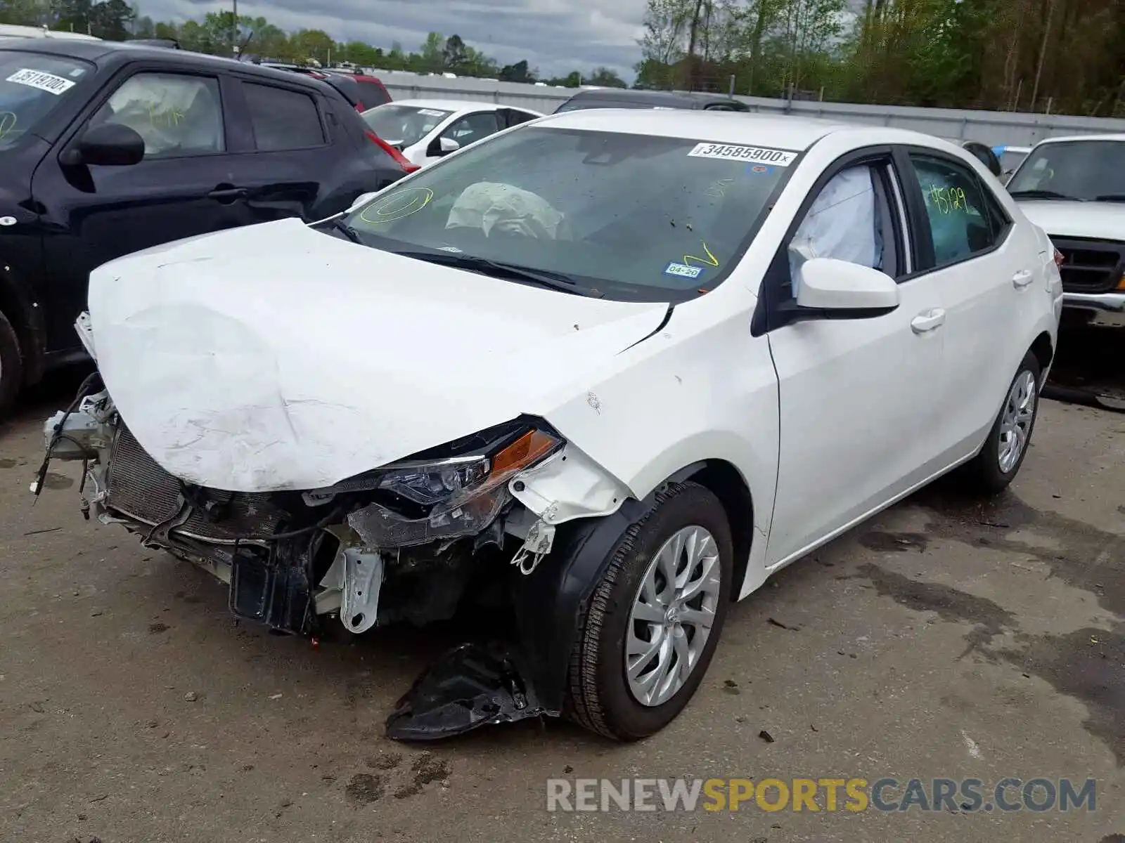 2 Photograph of a damaged car 5YFBURHE5KP873575 TOYOTA COROLLA 2019