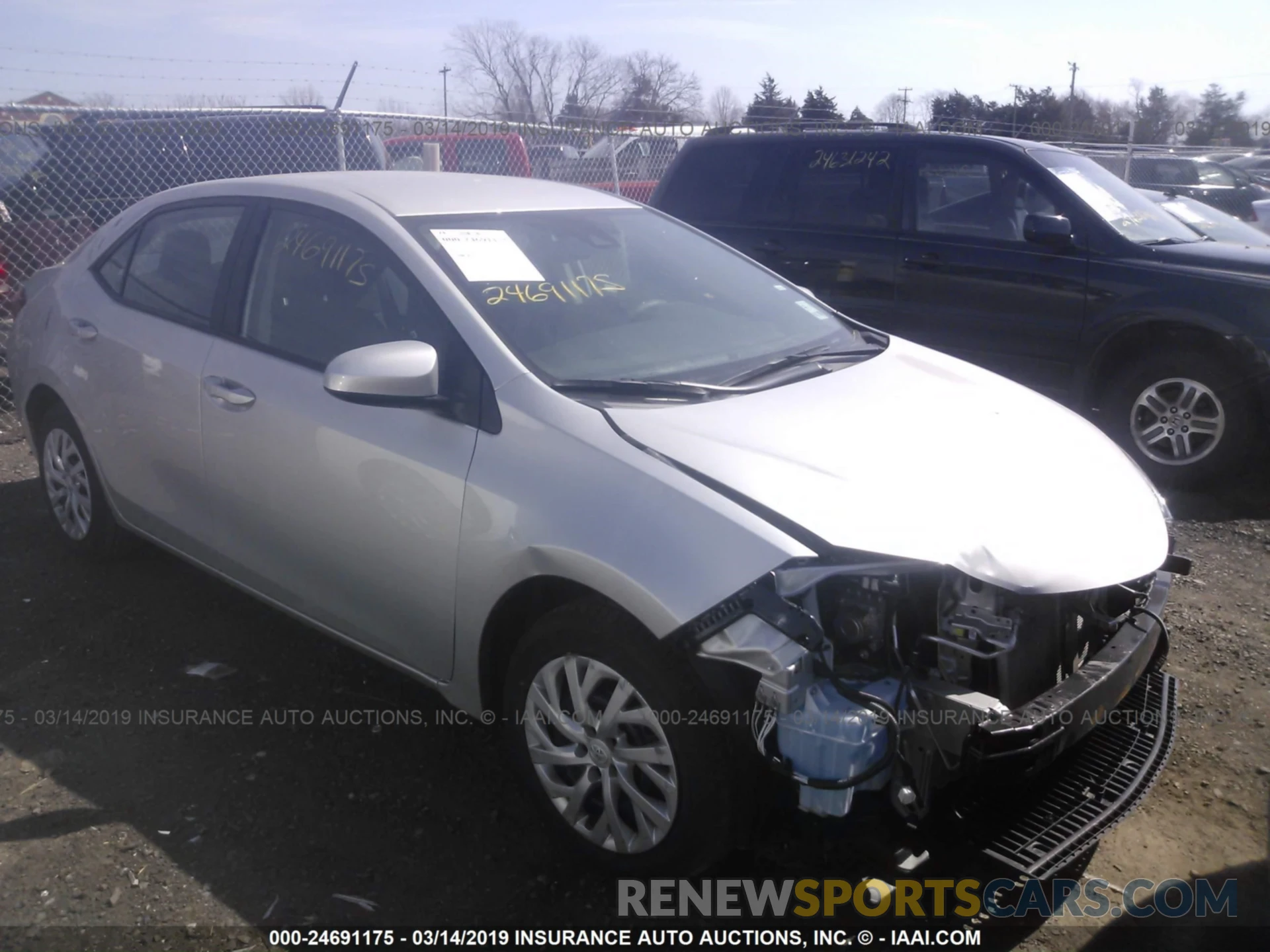 1 Photograph of a damaged car 5YFBURHE5KP874760 TOYOTA COROLLA 2019