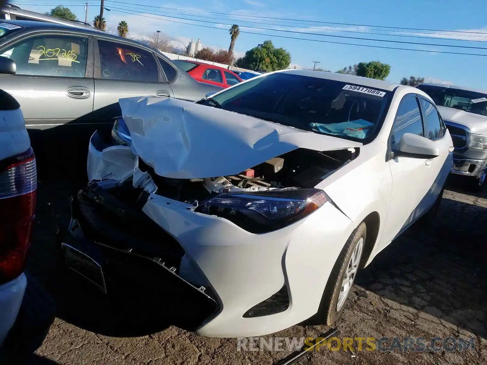 2 Photograph of a damaged car 5YFBURHE5KP875391 TOYOTA COROLLA 2019