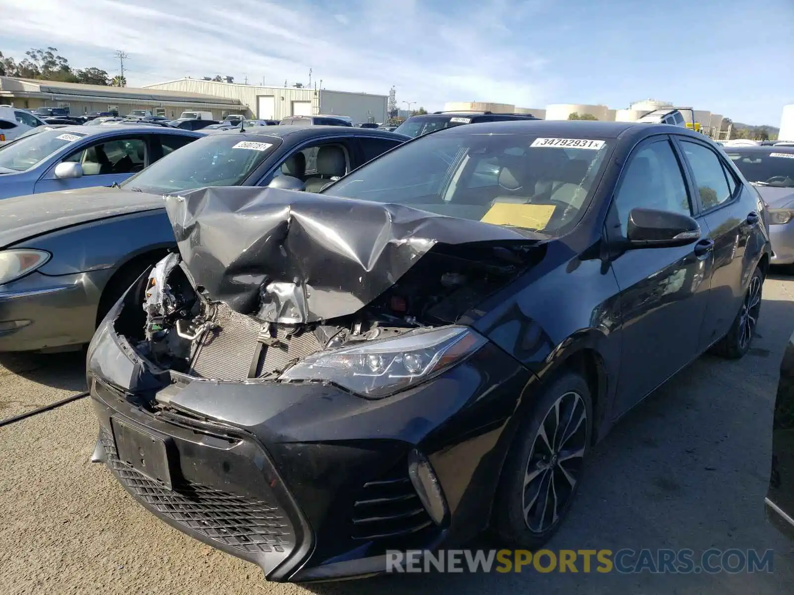 2 Photograph of a damaged car 5YFBURHE5KP875438 TOYOTA COROLLA 2019