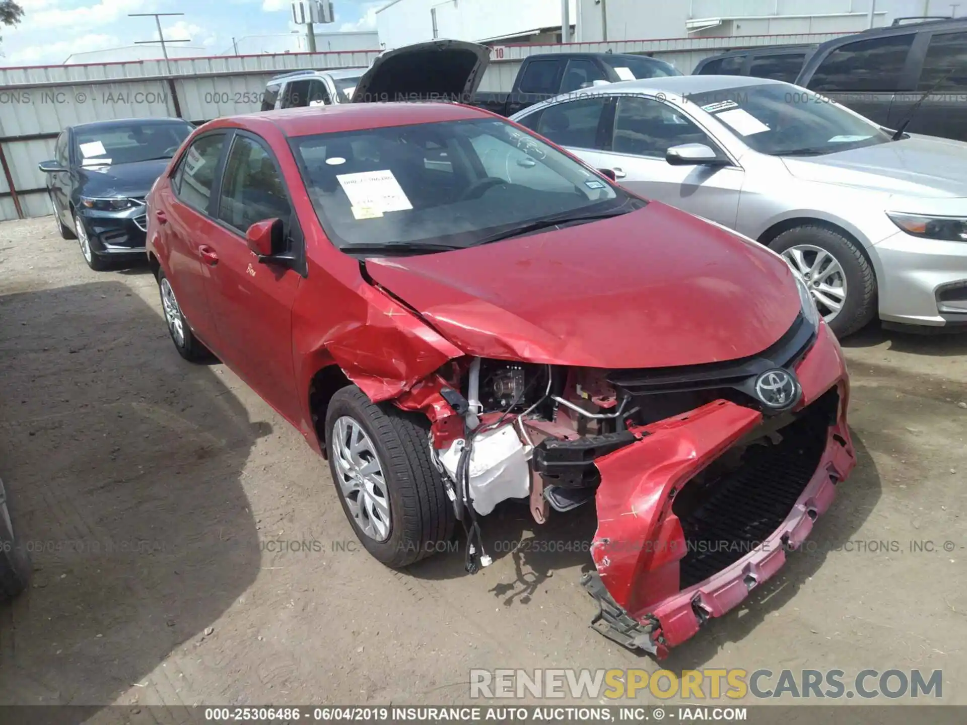 1 Photograph of a damaged car 5YFBURHE5KP875665 TOYOTA COROLLA 2019