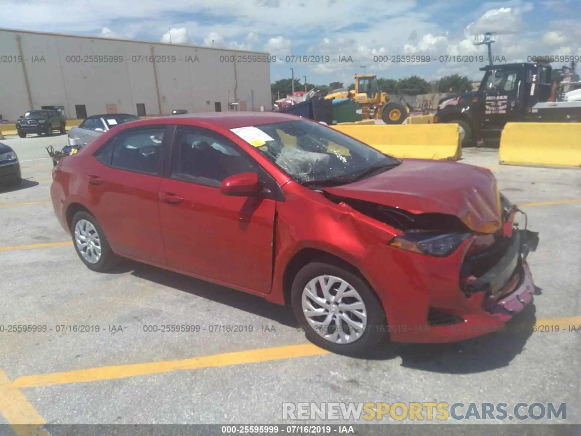 1 Photograph of a damaged car 5YFBURHE5KP875908 TOYOTA COROLLA 2019