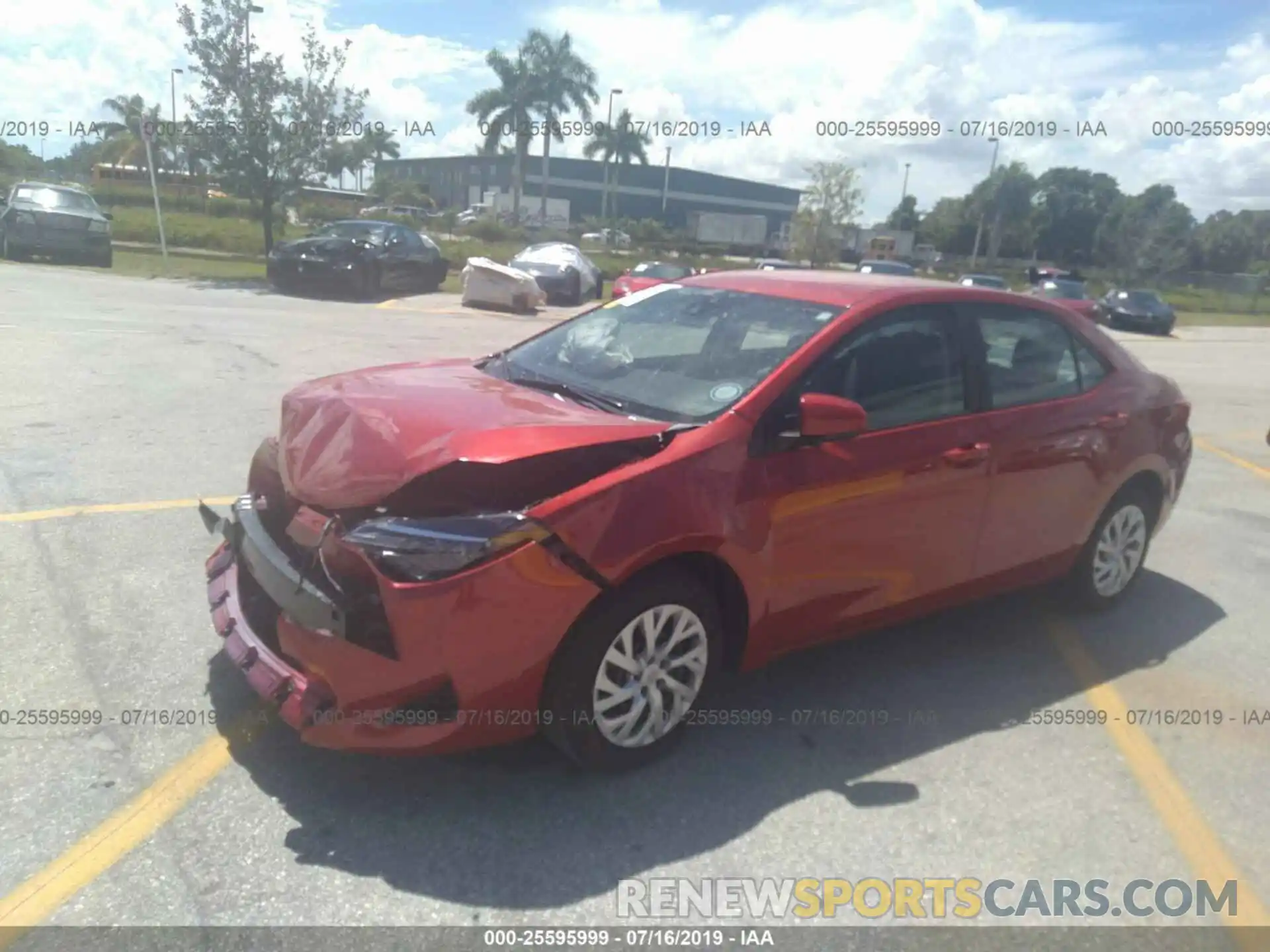 2 Photograph of a damaged car 5YFBURHE5KP875908 TOYOTA COROLLA 2019