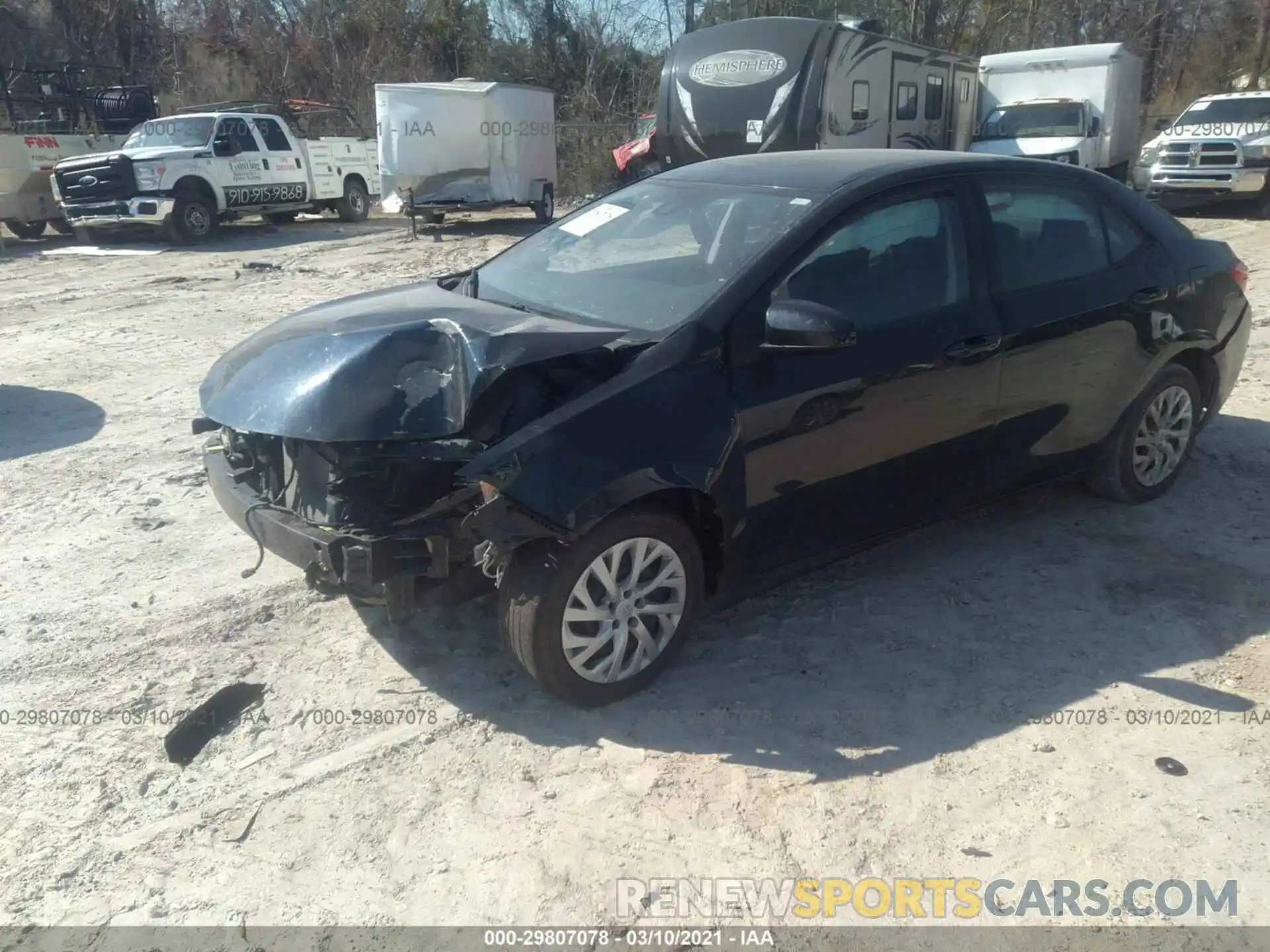 2 Photograph of a damaged car 5YFBURHE5KP876119 TOYOTA COROLLA 2019