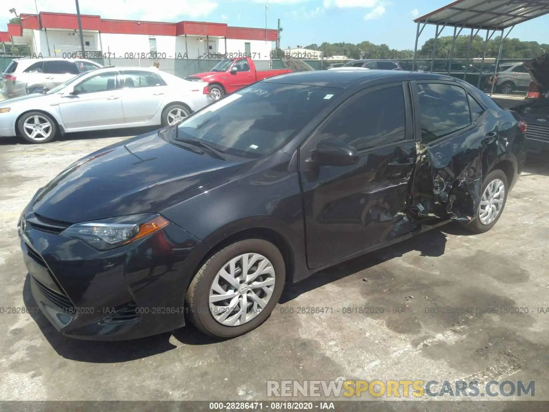 2 Photograph of a damaged car 5YFBURHE5KP876850 TOYOTA COROLLA 2019