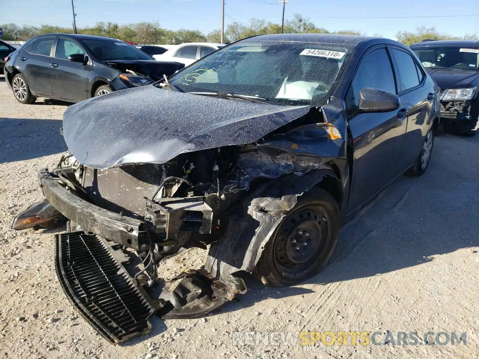 2 Photograph of a damaged car 5YFBURHE5KP877335 TOYOTA COROLLA 2019