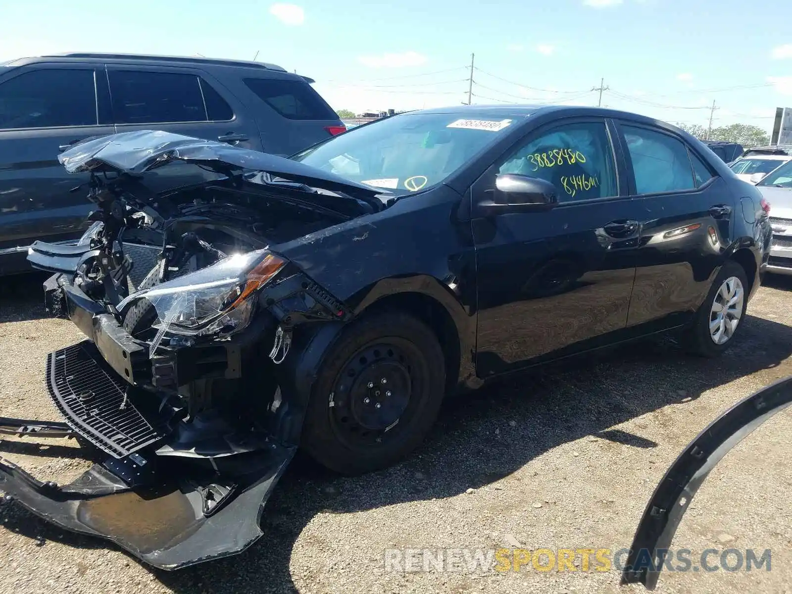 2 Photograph of a damaged car 5YFBURHE5KP877500 TOYOTA COROLLA 2019