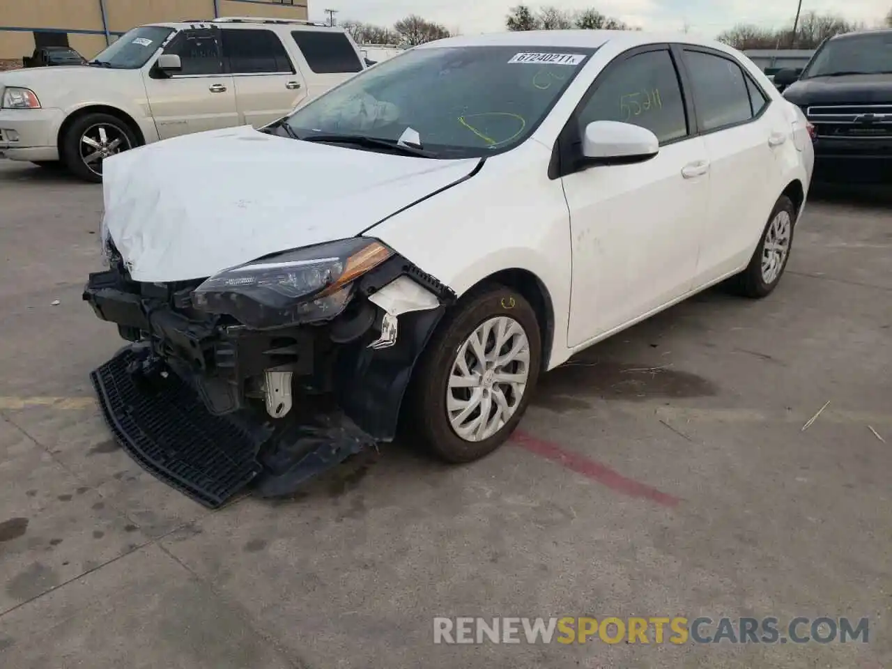 2 Photograph of a damaged car 5YFBURHE5KP877996 TOYOTA COROLLA 2019