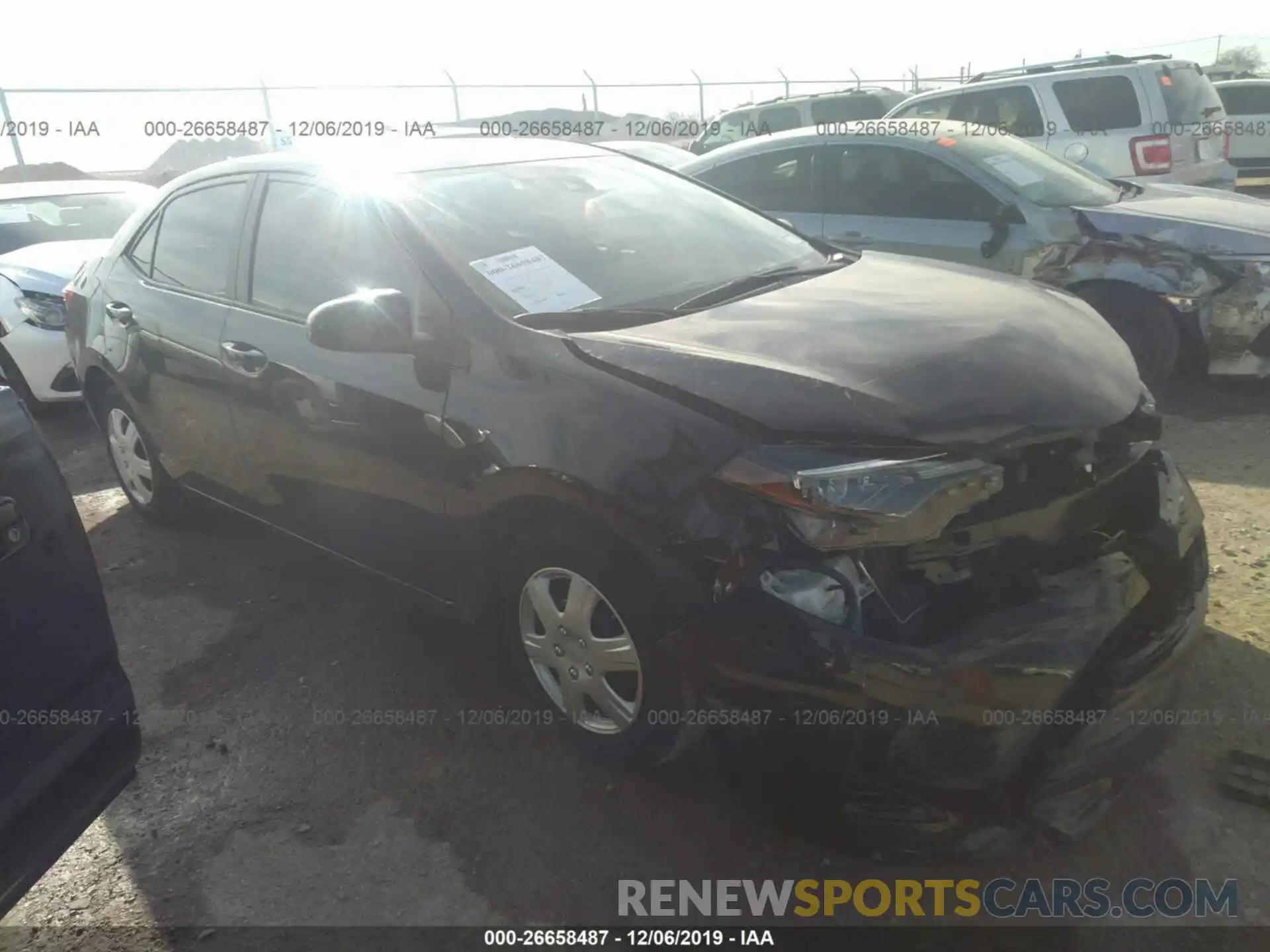 1 Photograph of a damaged car 5YFBURHE5KP878064 TOYOTA COROLLA 2019