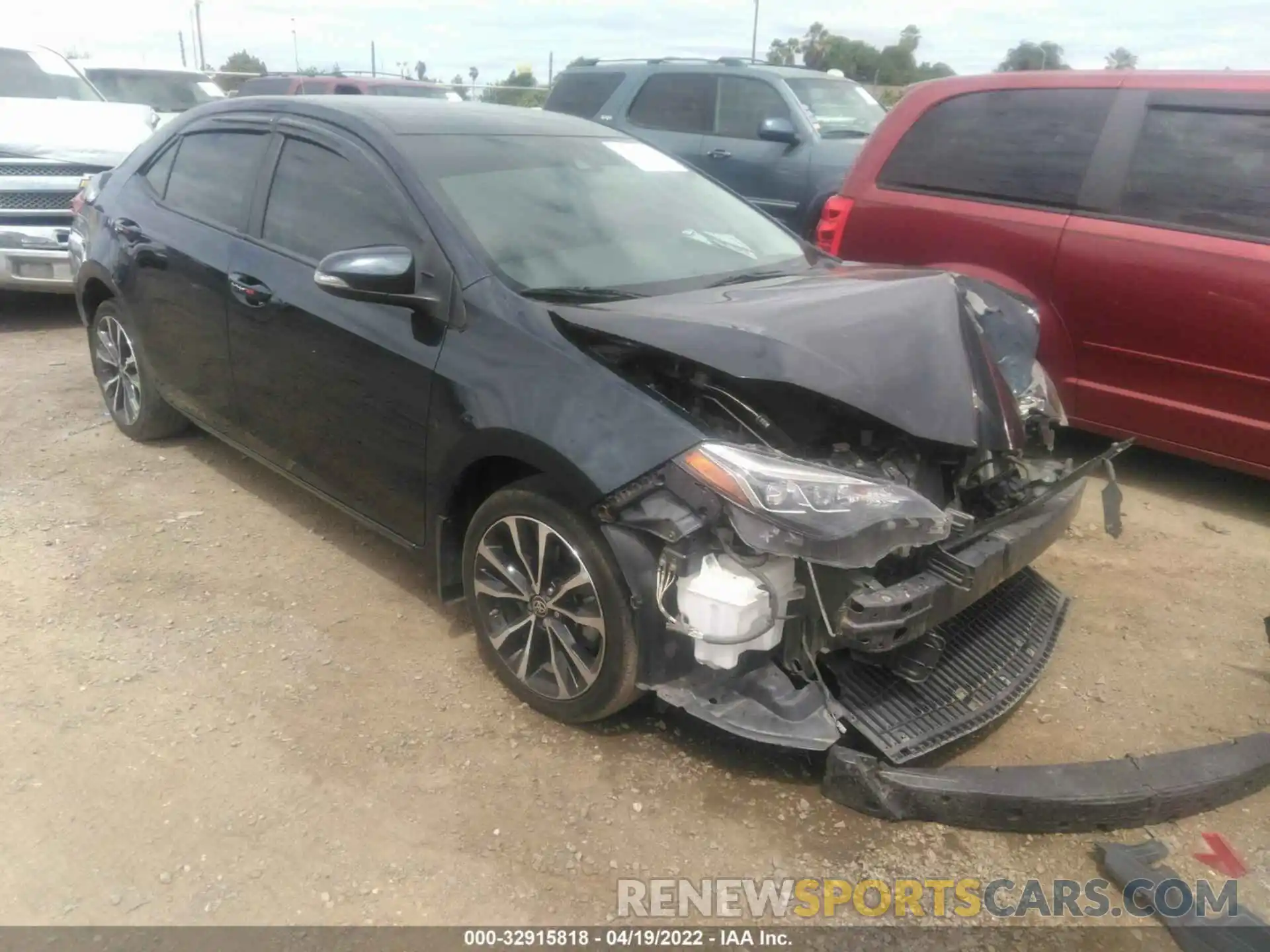 1 Photograph of a damaged car 5YFBURHE5KP878114 TOYOTA COROLLA 2019