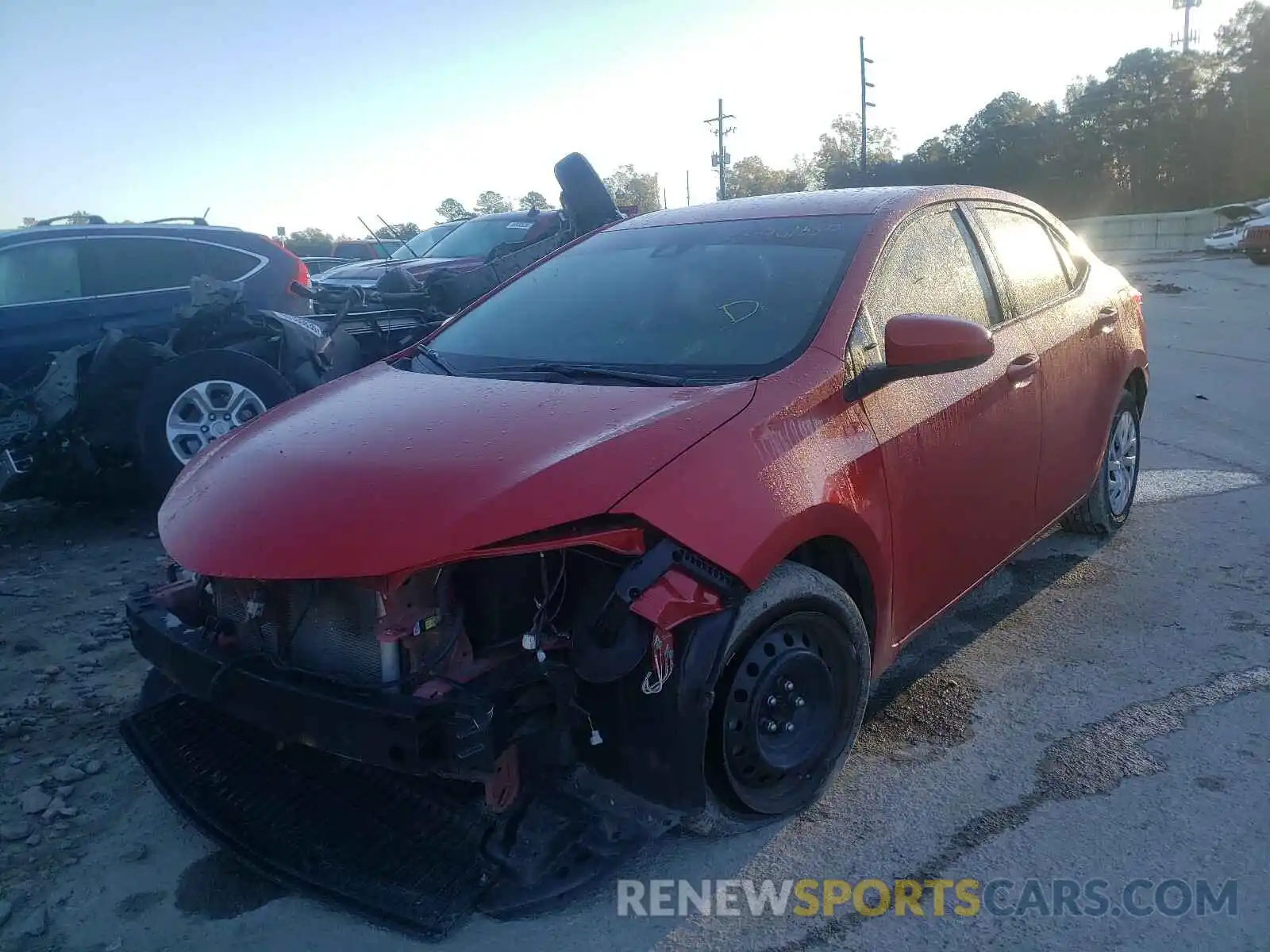 2 Photograph of a damaged car 5YFBURHE5KP878162 TOYOTA COROLLA 2019