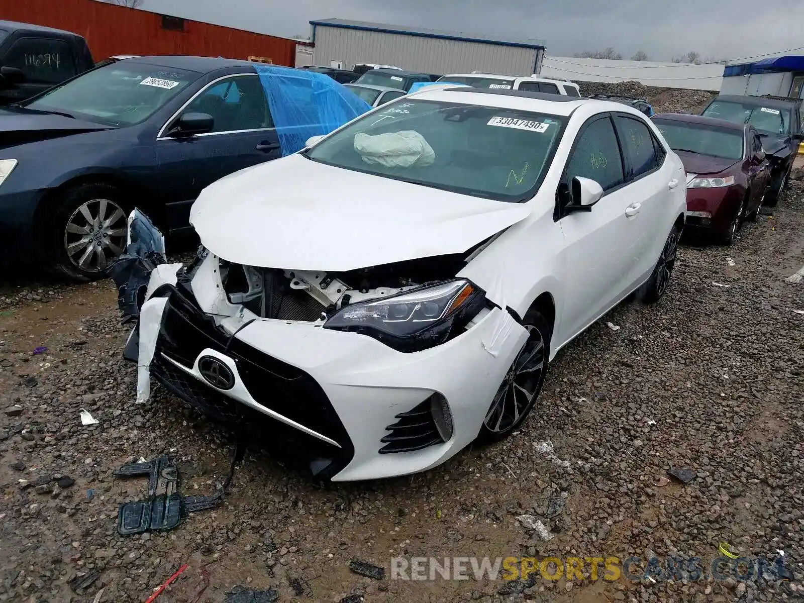 2 Photograph of a damaged car 5YFBURHE5KP878324 TOYOTA COROLLA 2019