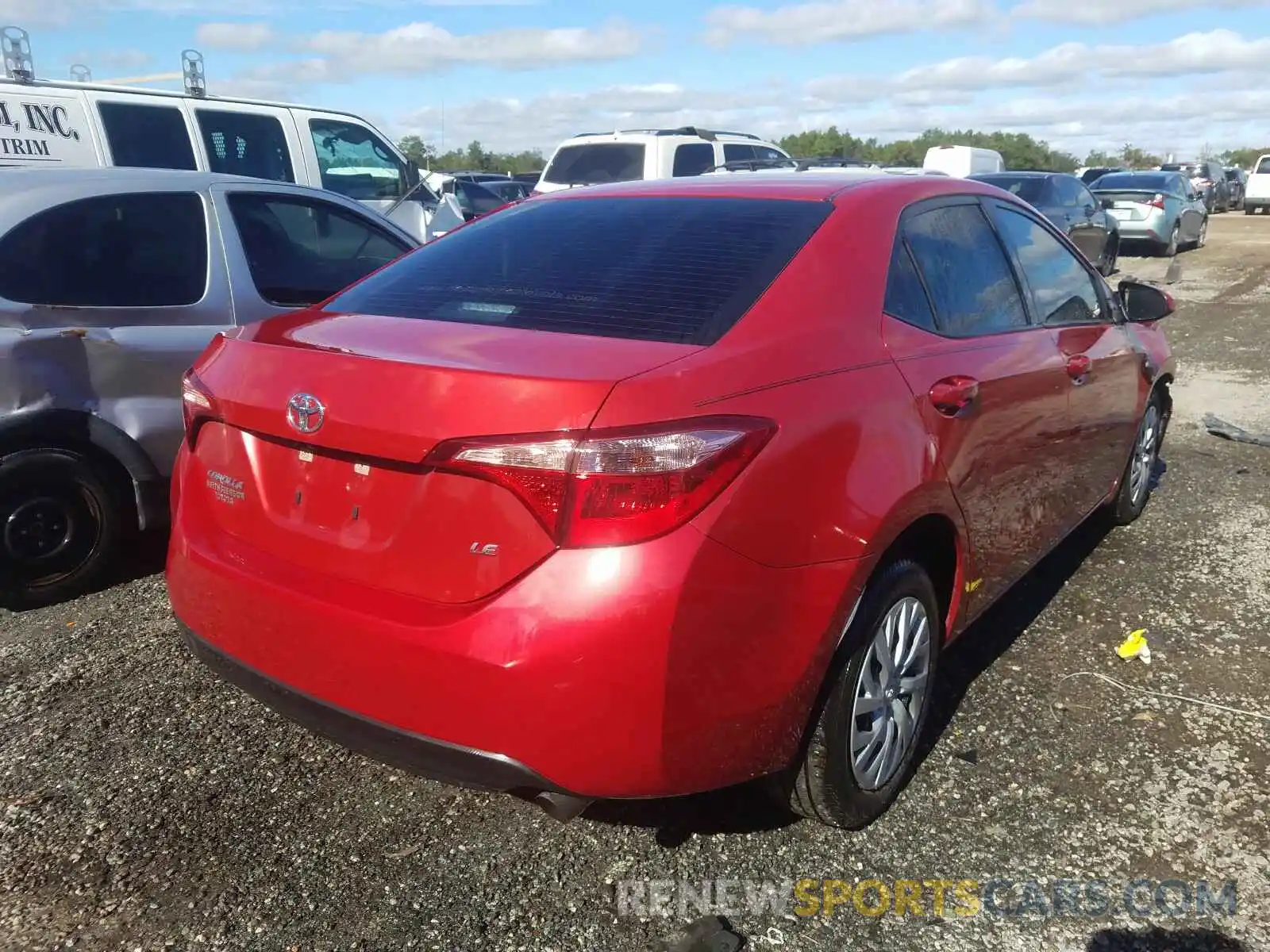 4 Photograph of a damaged car 5YFBURHE5KP878727 TOYOTA COROLLA 2019