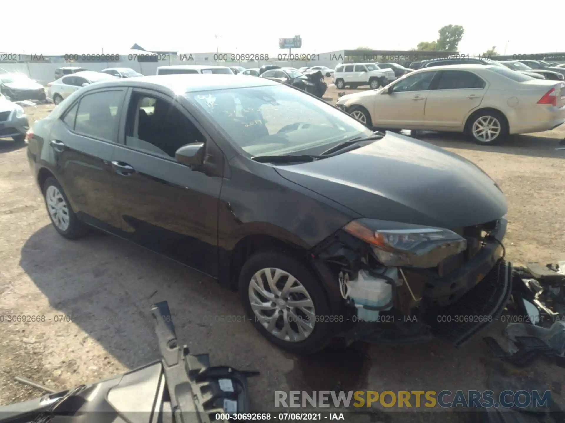 1 Photograph of a damaged car 5YFBURHE5KP878761 TOYOTA COROLLA 2019