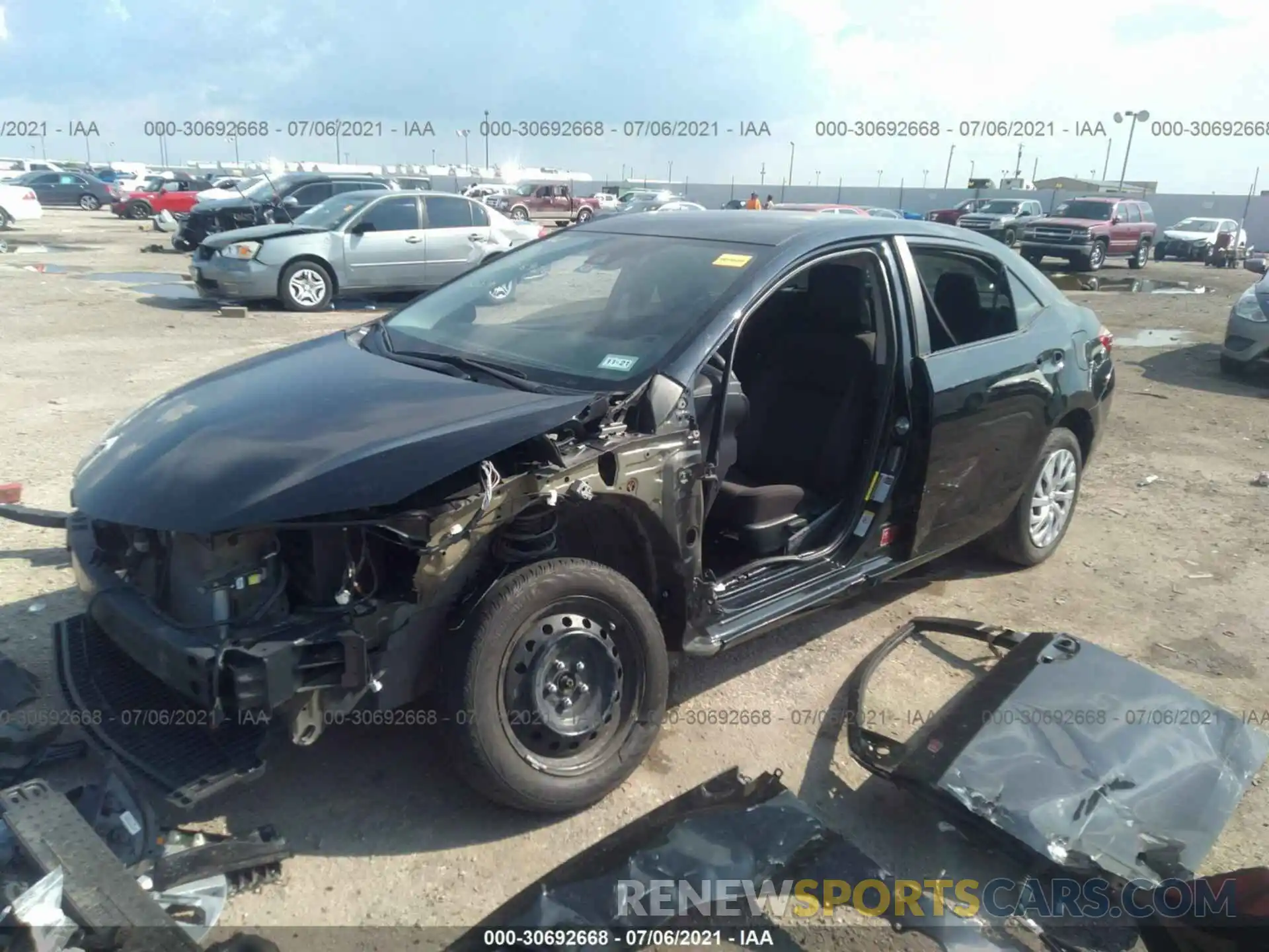 2 Photograph of a damaged car 5YFBURHE5KP878761 TOYOTA COROLLA 2019