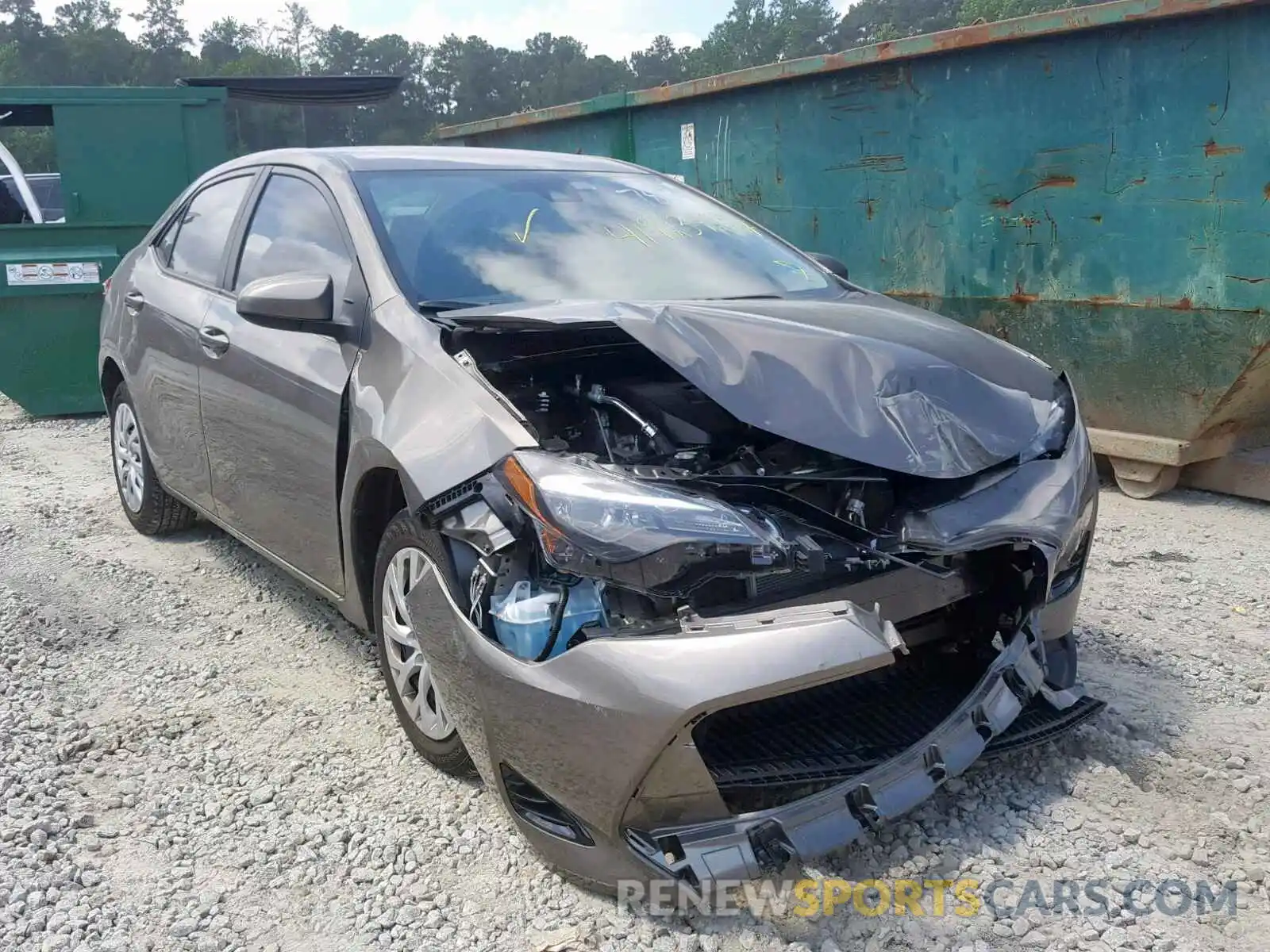 1 Photograph of a damaged car 5YFBURHE5KP878811 TOYOTA COROLLA 2019