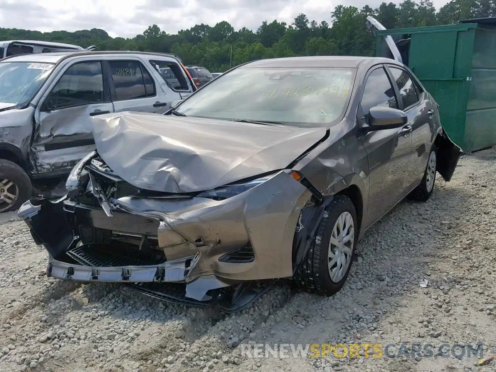 2 Photograph of a damaged car 5YFBURHE5KP878811 TOYOTA COROLLA 2019