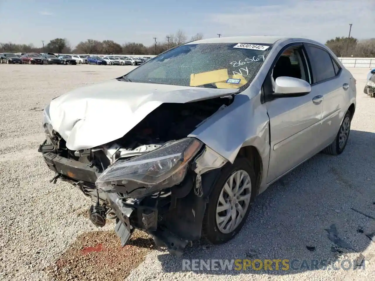 2 Photograph of a damaged car 5YFBURHE5KP879361 TOYOTA COROLLA 2019