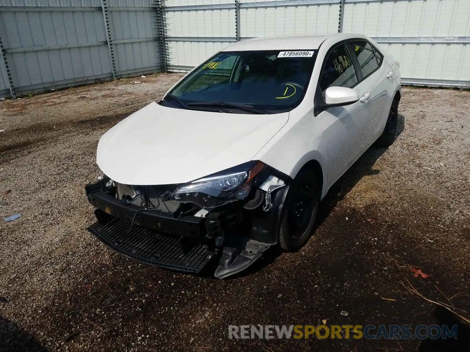 2 Photograph of a damaged car 5YFBURHE5KP879960 TOYOTA COROLLA 2019